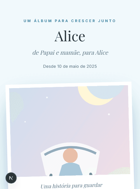 Prévia do modelo Álbum do Bebê